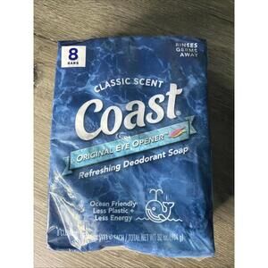 Refreshing Deodorant Soap - Classic Scent by Coast for Unisex - 8 x 4 oz Soap